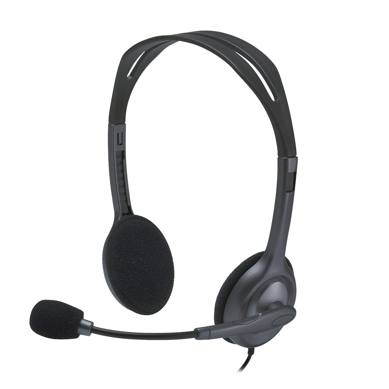 LOGITECH H111 Corded Stereo Headset - BLACK - 3.5 MM