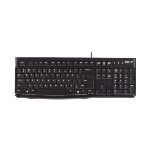 LOGITECH K120 Corded Keyboard - BLACK - USB - US INT'L