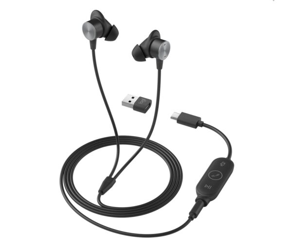 LOGITECH Logi Zone Wired Earbuds Teams - GRAPHITE - USB - EMEA