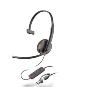 Poly Blackwire 3220 Stereo USB-C Headset +USB-C/A Adapter (Bulk)