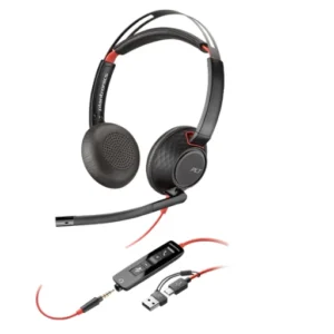 Poly Blackwire 5220 Stereo USB-C Headset +3.5mm Plug +USB-C/A Adapter (Bulk)
