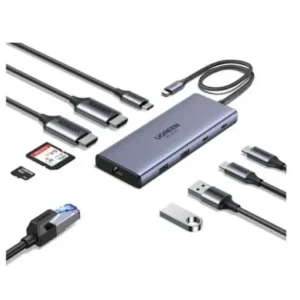 UGREEN CM639 10 -In -1 Docking Station- USB-C to 1*USB 3.0 /2*USB 2.0/ USB-C3.0/ 2*HDMI / RJ45 Gigabit/SD&TF /100W PD port Converter