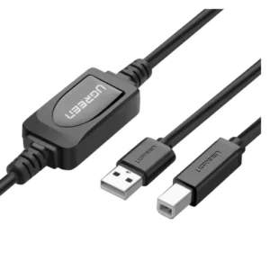 UGREEN US122 USB 2.0 A Male to B Male Active Printer Cable 10m (Black)