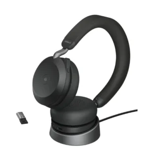 Jabra Evolve2 75 STEREO Headset with Link380a (USB-A) (MS Version) - No Deskstand (Black)