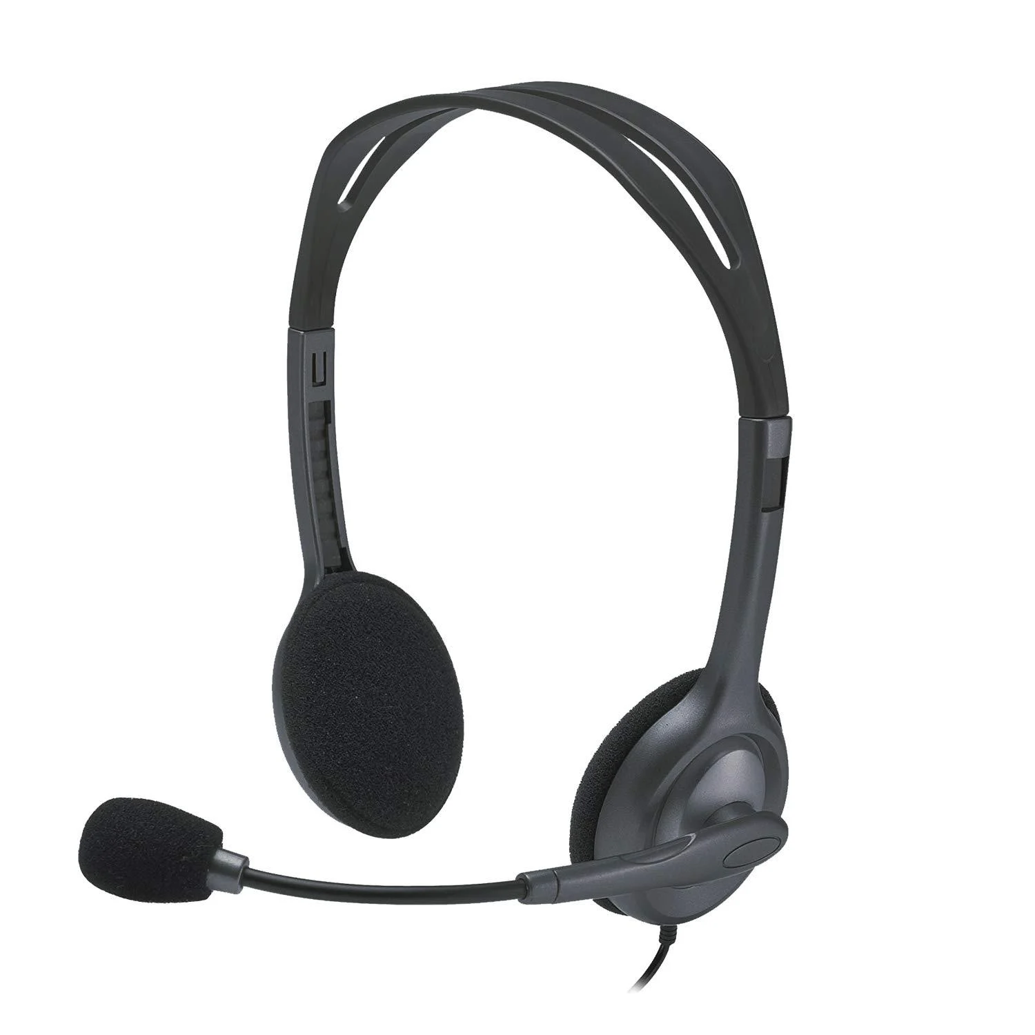 LOGITECH H111 Corded Stereo Headset - BLACK - 3.5 MM