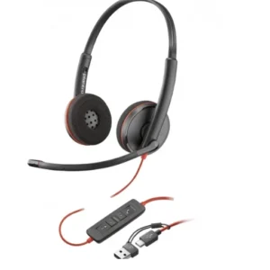 Poly Blackwire 3320 Stereo USB-C Headset +USB-C/A Adapter