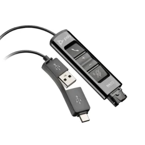 Poly - DA85 UC USB-to-Headset QD Audio Processor (4 pin) (inline controls) (USB-A and USB-C)