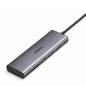 UGREEN CM498 10 -In -1 Docking Station- USB-C To 3*USB A 3.0/HDMI/VGA/RJ45 Gigabit/SD/TF/ AUX3.5mm /100W PD Converter