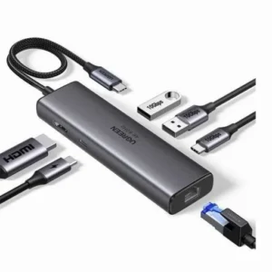 UGREEN CM512 6 -In -1 Docking Station- USB-C To 3*USB 3.0 A/HDMI/RJ45/ 100W PD Converter