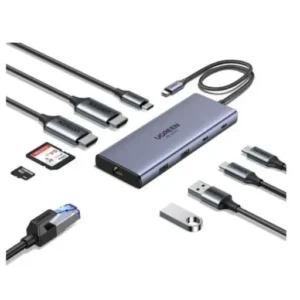 UGREEN CM639 10 -In -1 Docking Station- USB-C to 1*USB 3.0 /2*USB 2.0/ USB-C3.0/ 2*HDMI / RJ45 Gigabit/SD&TF /100W PD port Converter