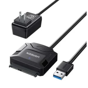 UGREEN CR108 USB 3.0 A To 3.5''/2.5" SATA Adapter Cable with DC 12V 2A Power Adapter