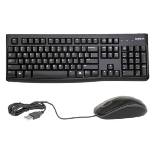 LOGITECH MK120 Corded Keyboard-Black